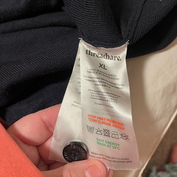 Threadbare Navy Button Down Sweater Knit - Picture 4 of 6